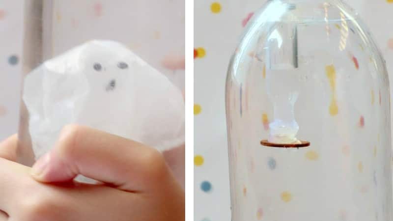 Ghost in water sinks and floats diving ghost