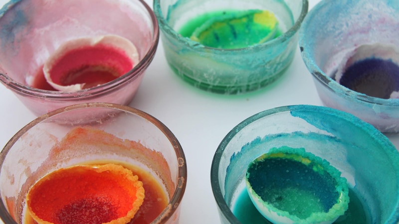 Grow crystals from egg shells crystal geodes