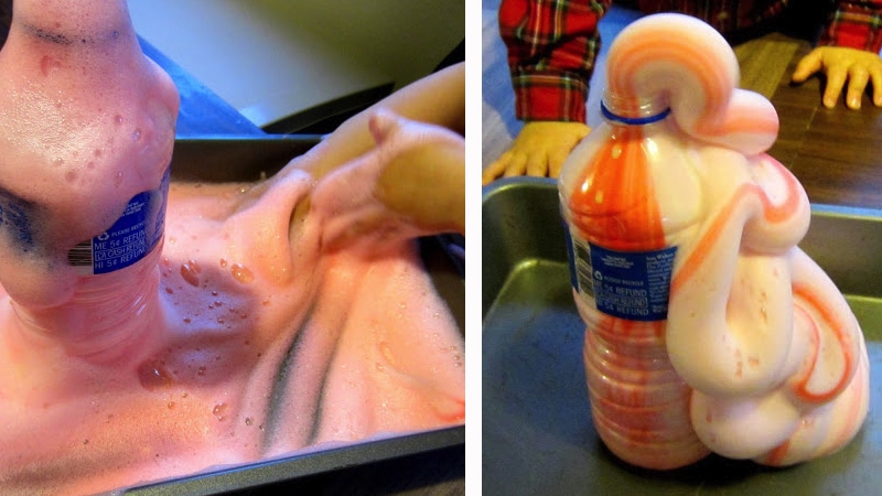 Kind of like an erupting volcano science trick erupting toothpaste