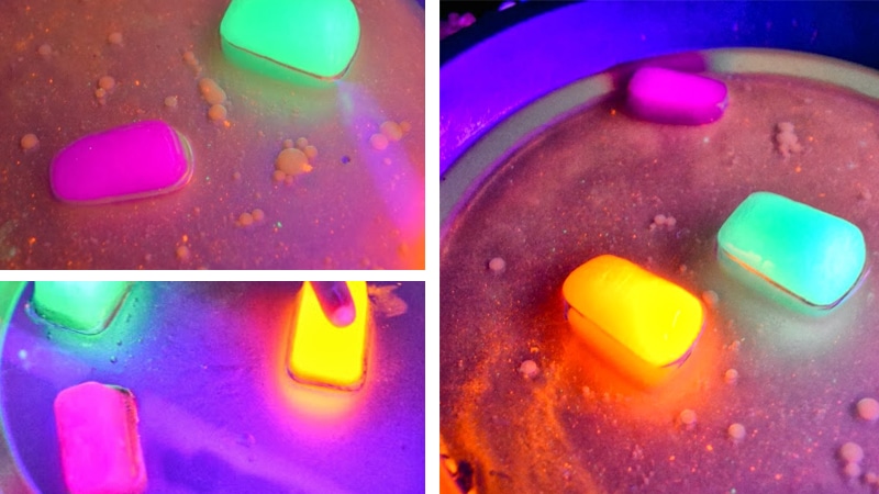 These ice cubes literally glow glowing ice cubes
