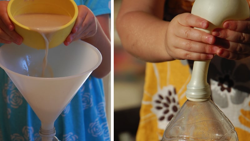 Blow up a balloon with yeast yeast balloon