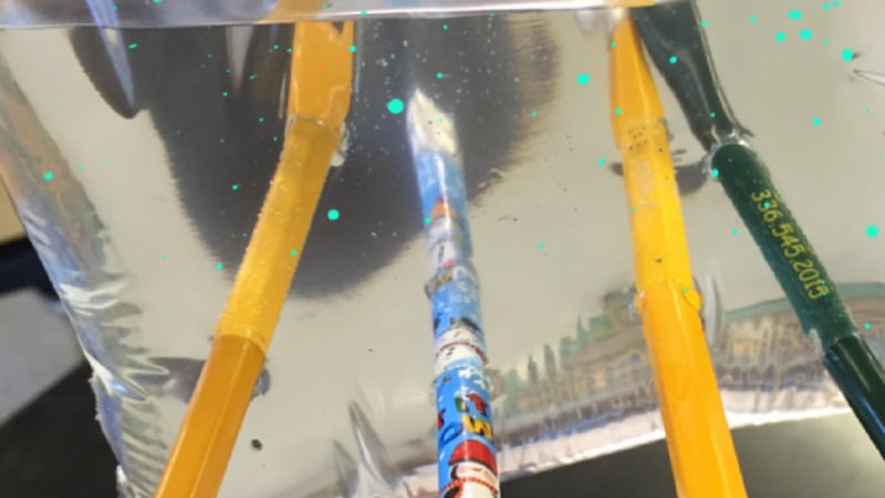 Learn how to pierce water with pencils stable water trick