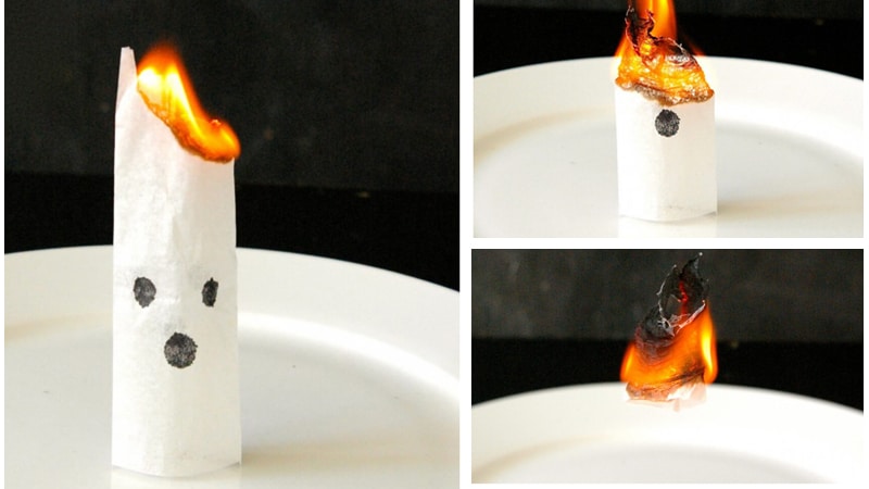 A tea bag ghost disappears tea bag ghost