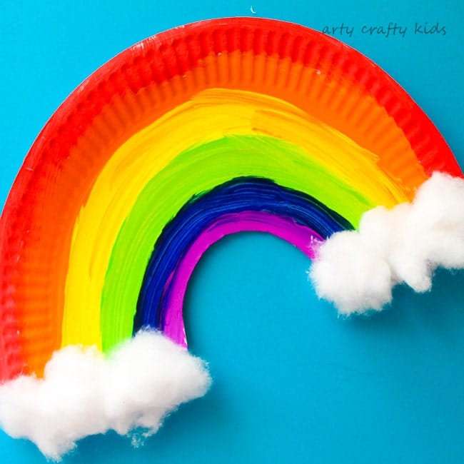Painted Paper Plate Rainbow