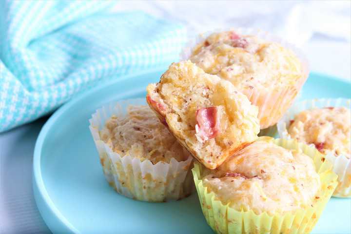 Sneaky Ham And Cheese Muffins