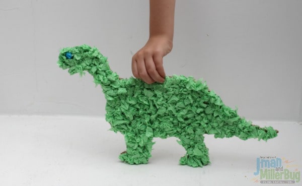Crinkled Tissue Paper Dinosaur