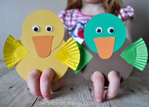 Mallard And Yellow Duck Finger Puppets