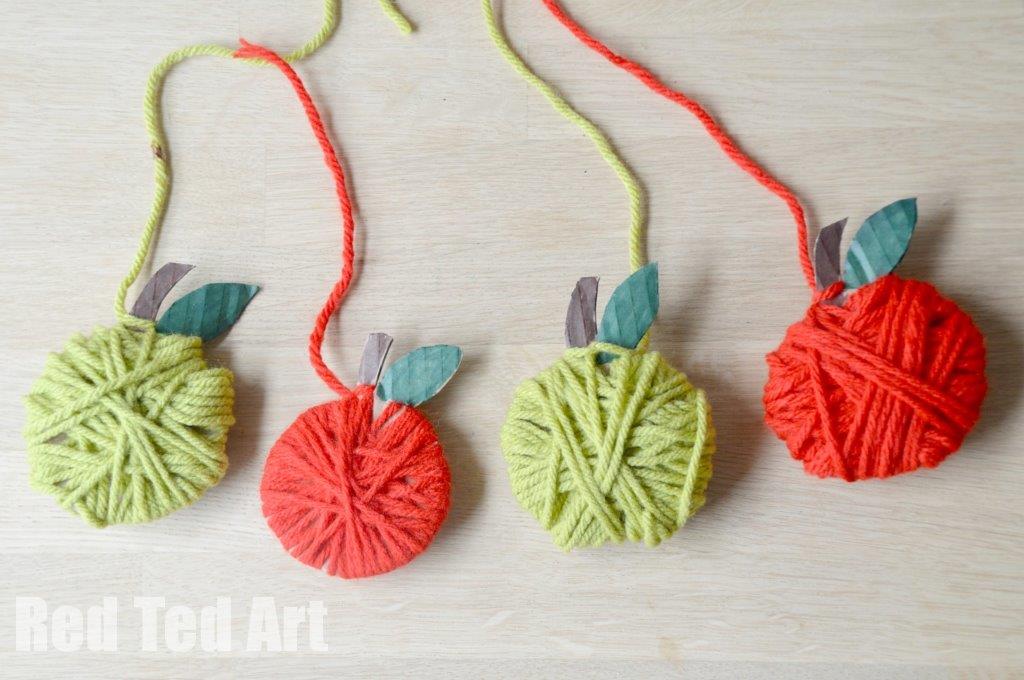 Yarn Wrapped Apples