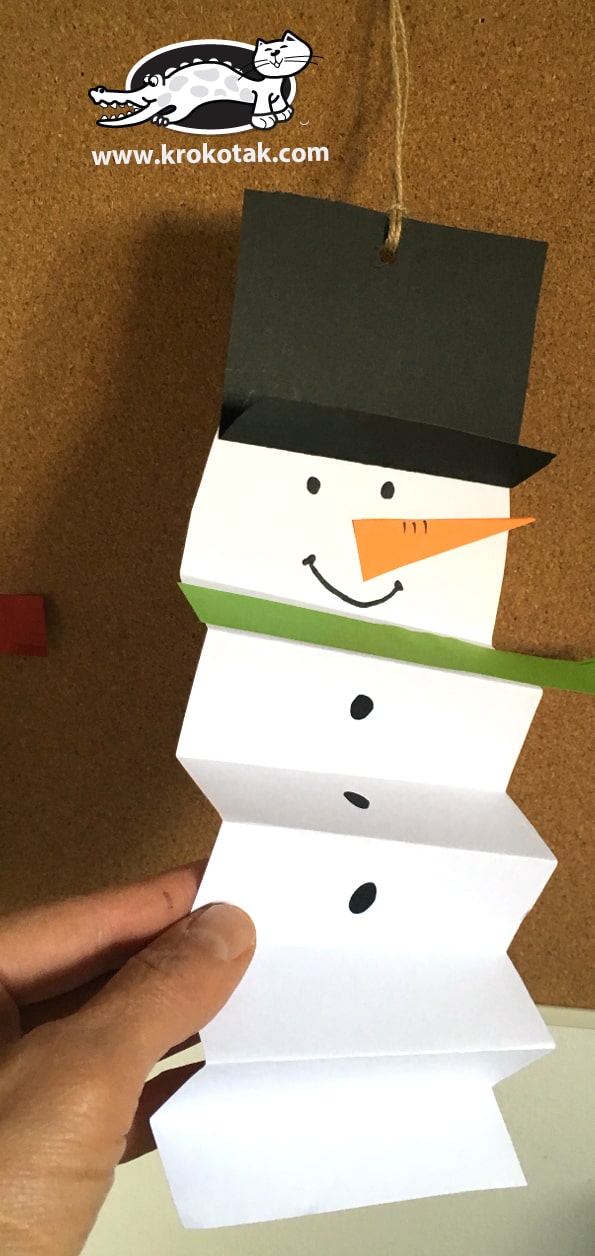 3D Hanging Snowman Craft