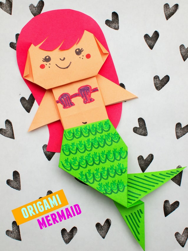 Folded Paper Mermaid Craft