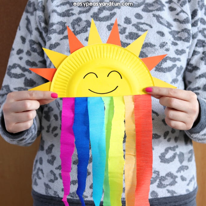 Rainbow Sunshine Tissue Paper Craft