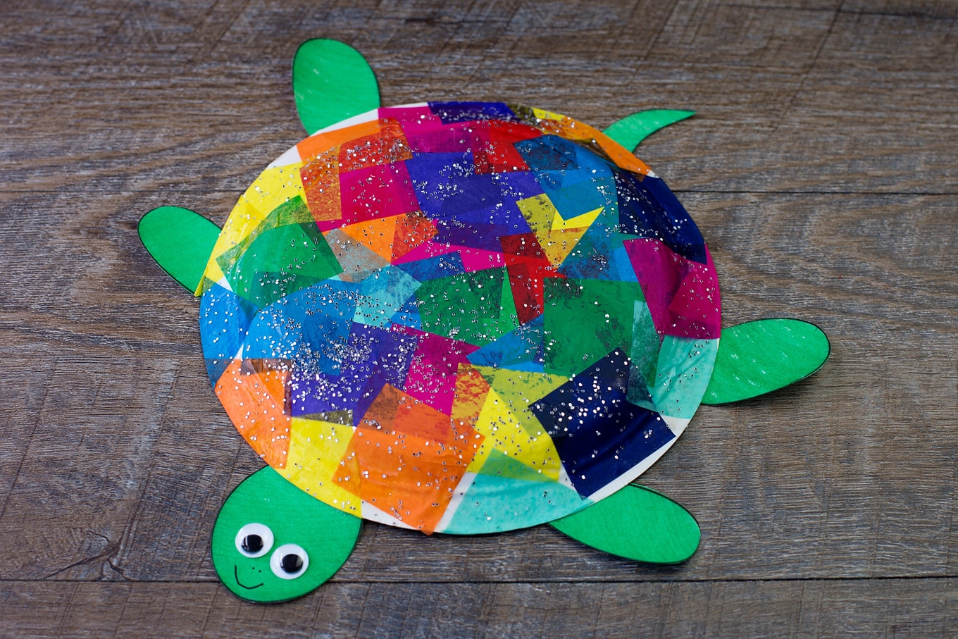 Slow And Steady Wins This Tissue Paper Craft