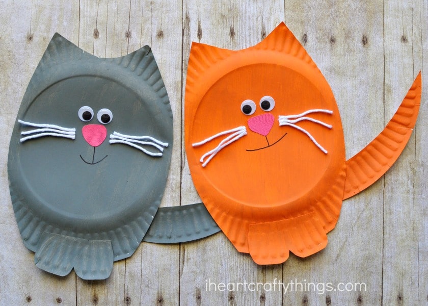 Paper Plate Cats For Older Kids