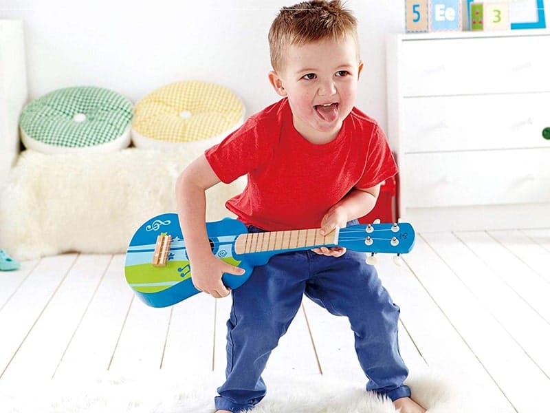 wooden toy guitar toddler