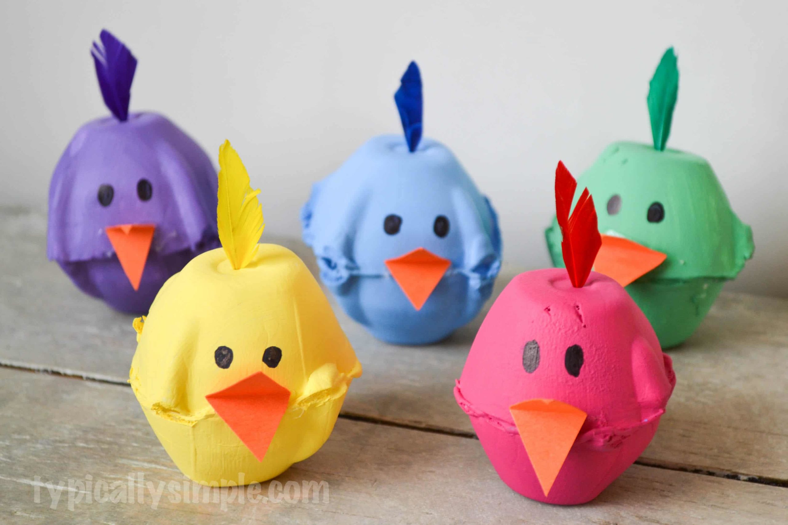 Baby Chicks Egg Carton Craft