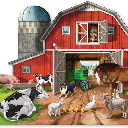 Melissa & Doug Busy Barn Shaped Floor Puzzle