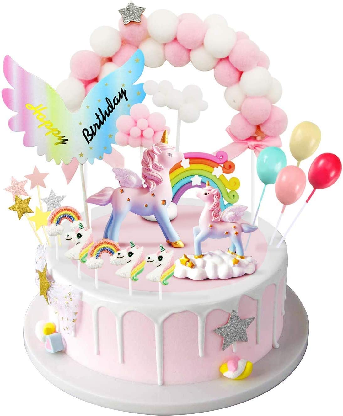 Unicorn Cake Topper Set