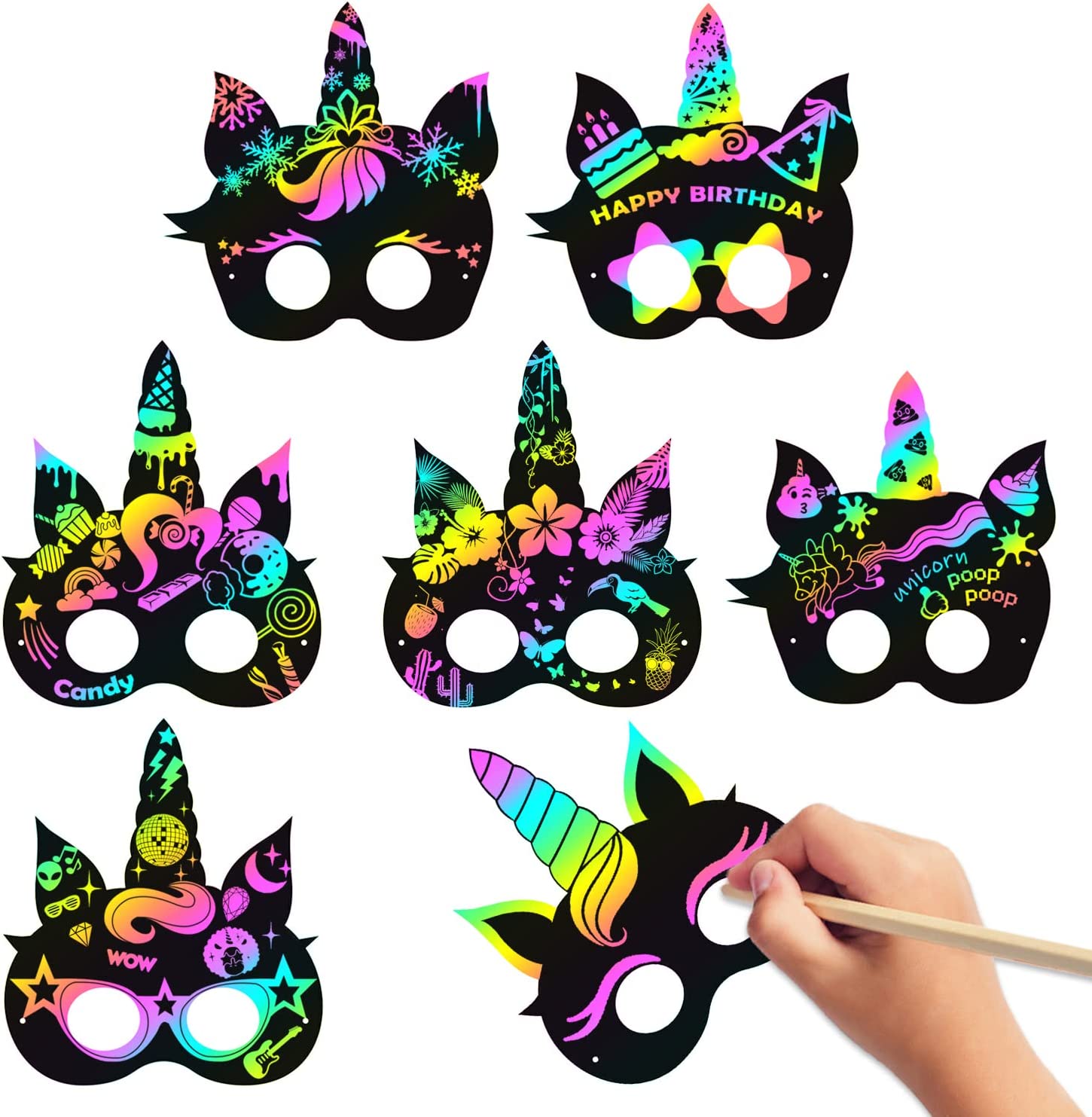 Create Unicorn Scratch Art Masks