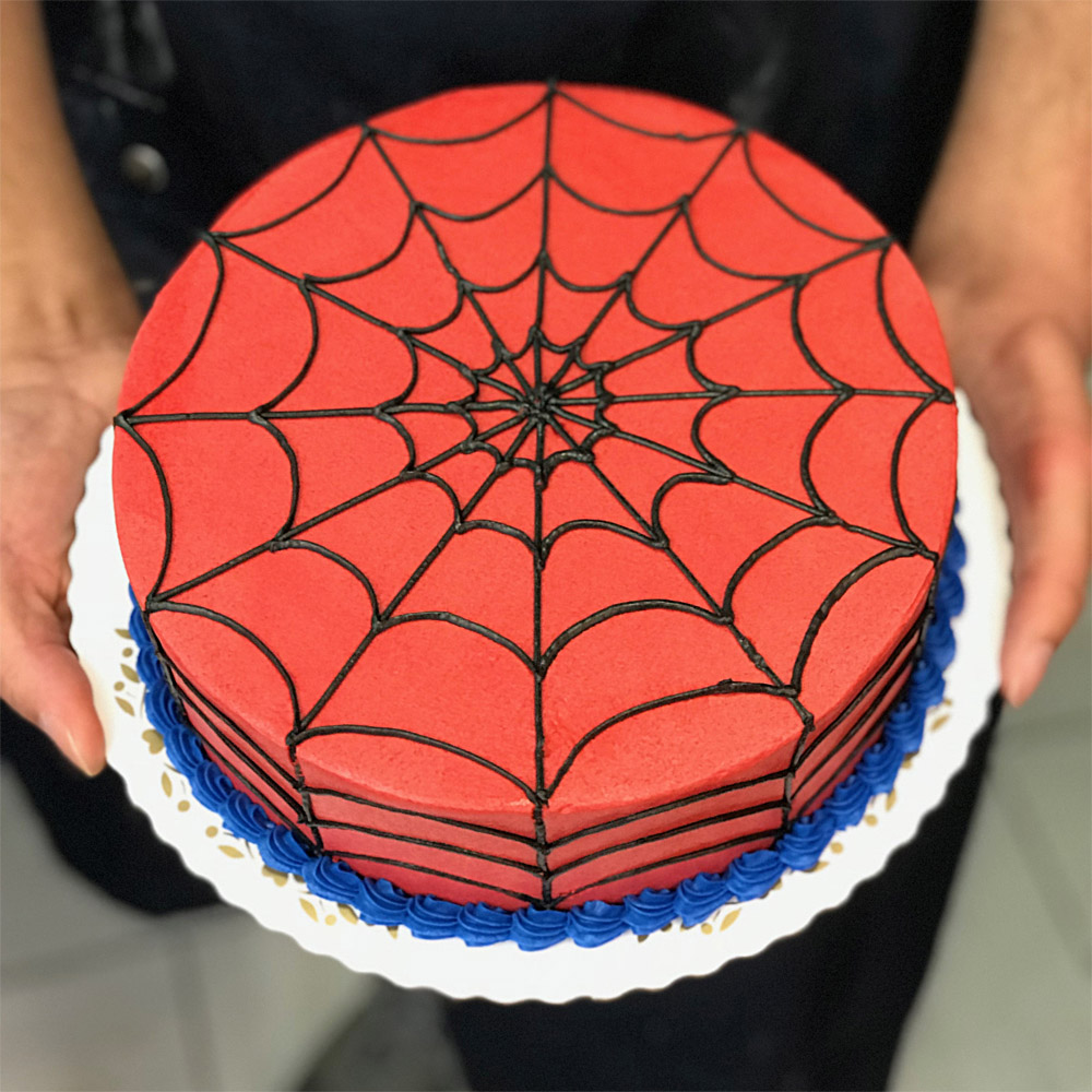 Spiderman Web Cake