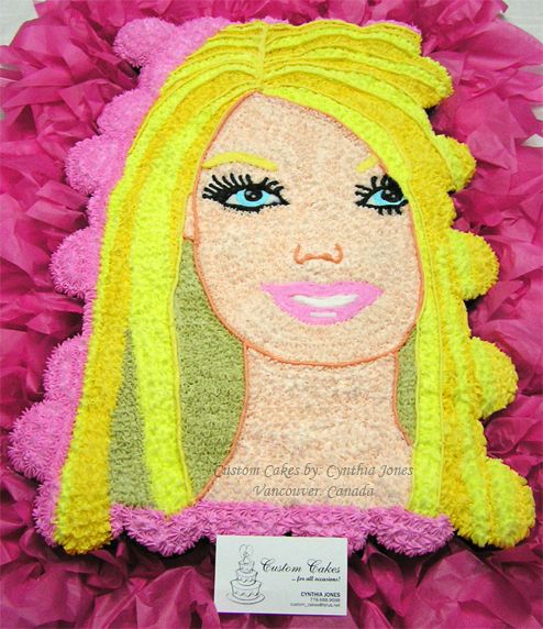 Barbie Face Pull-Apart Cake