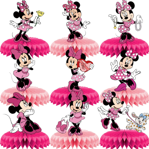 Minnie Mouse Honeycomb Centerpieces